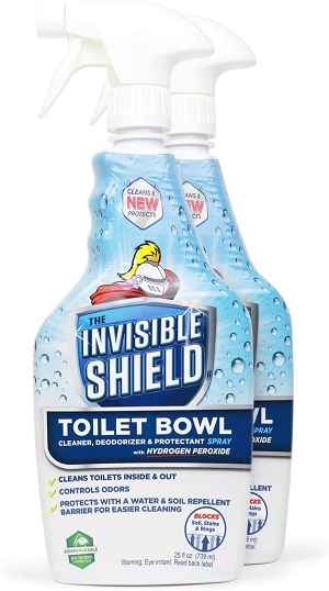 Invisible shield toilet bowl cleaner