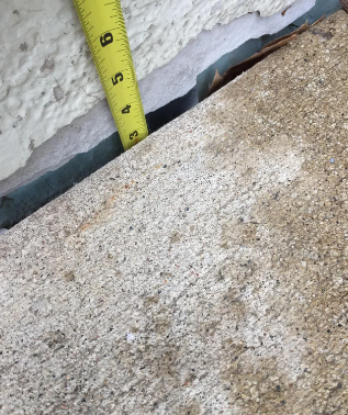 Large Gap Between Patio And House 