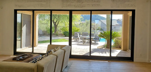 Sliding glass in a patio