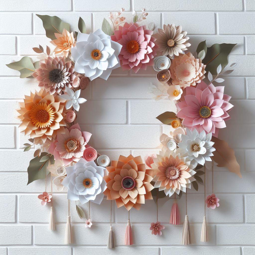 Blooming Beauties: Paper Flower Wall Hanging