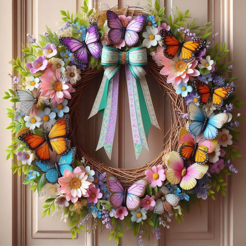 Butterfly Bliss: A Vibrant Butterfly Wreath