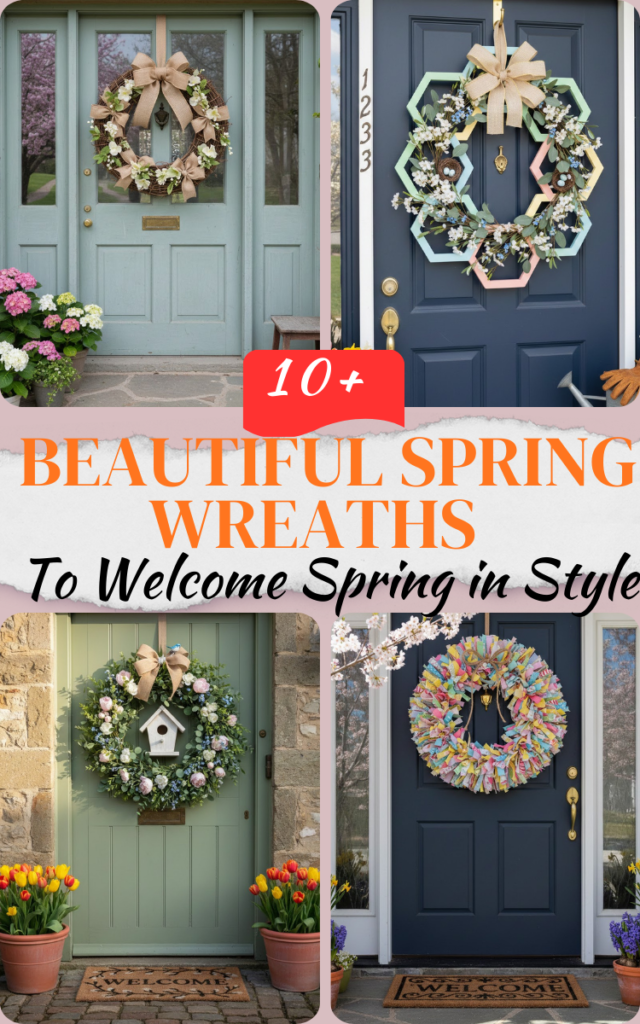 Beautiful Spring Wreaths and Door Hangers to Welcome Spring in Style!