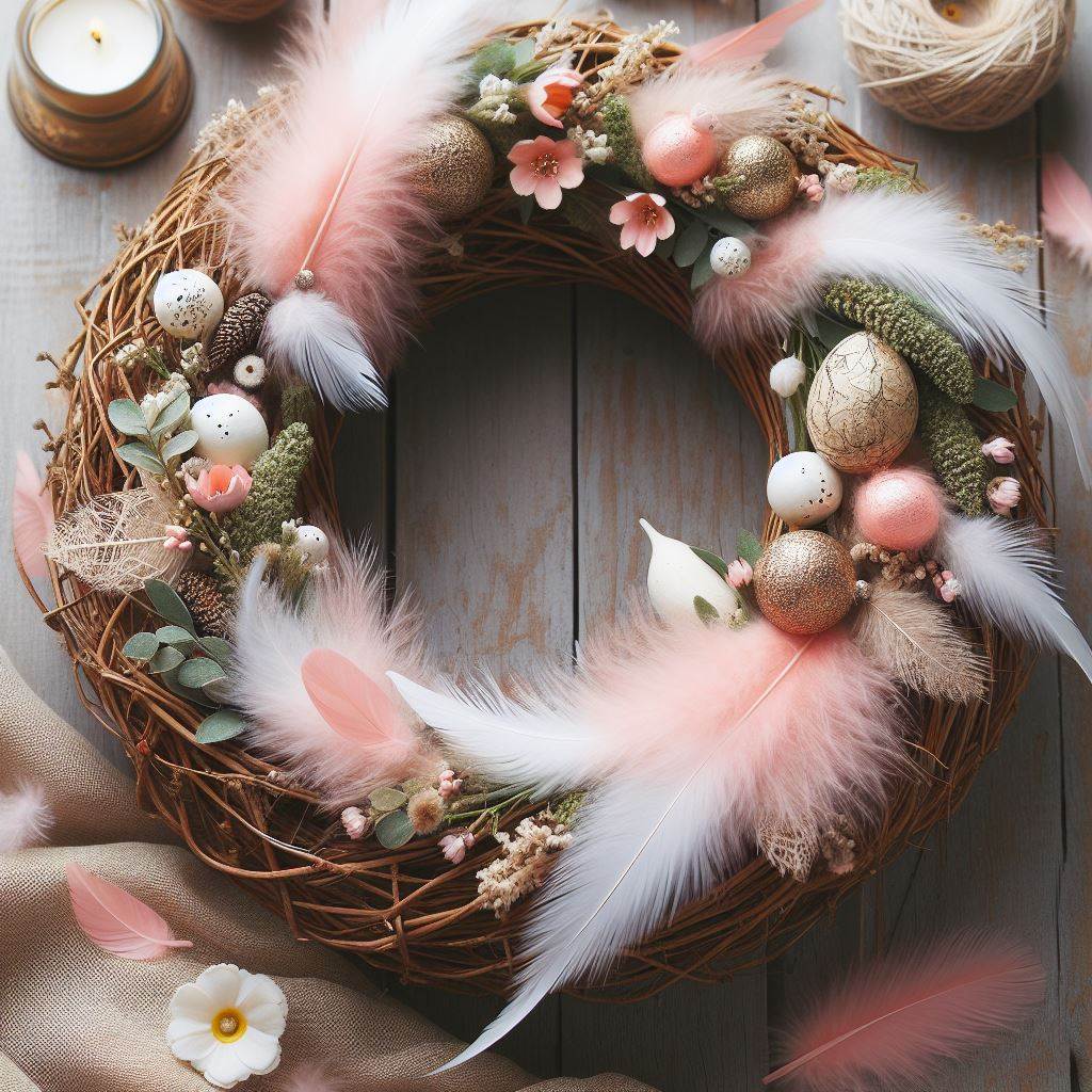 A Feathery Welcome: Springtime Wreath with Bird's Nest