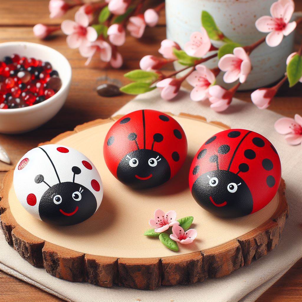 Lucky Ladybug Charm: Easy Painted Rock Ladybugs