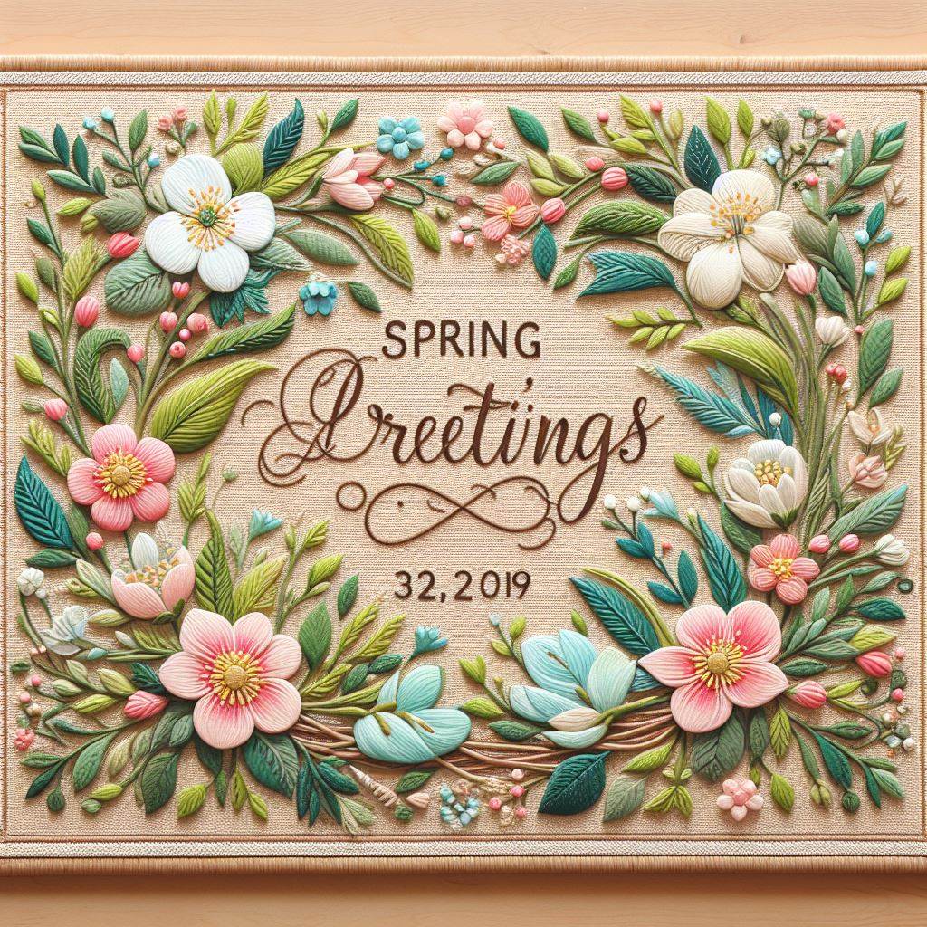 Spring Greetings with a Hand-Painted Doormat