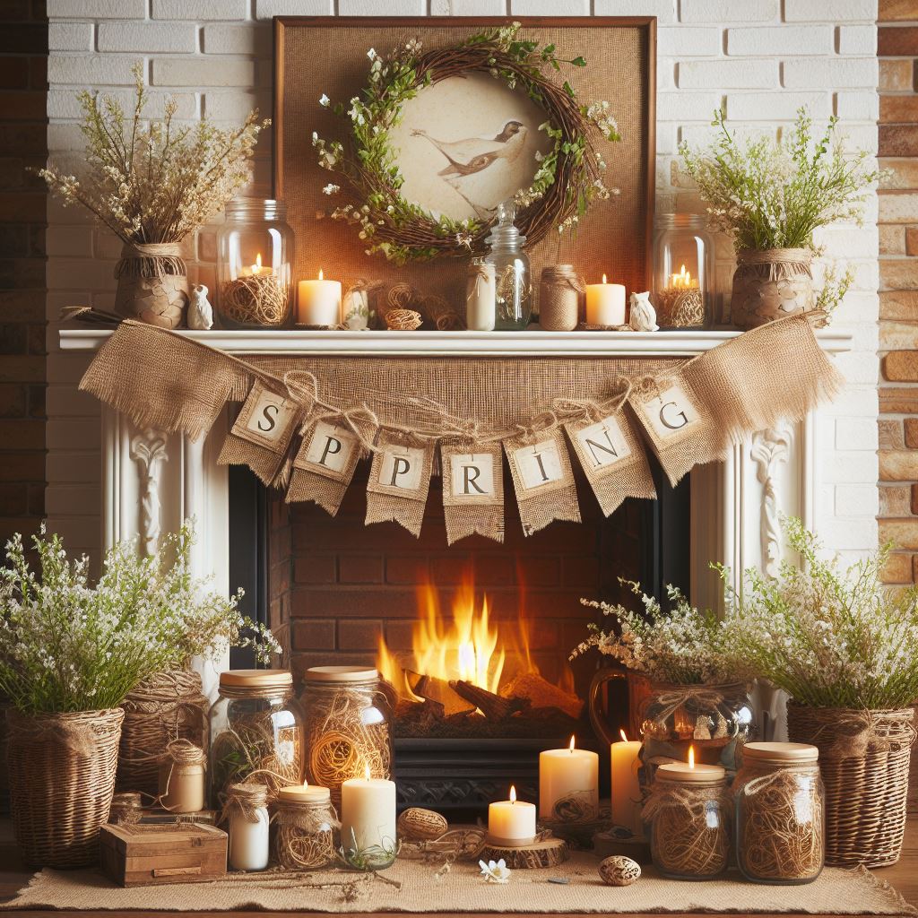 Rustic Charm with a Burlap Banner & Mason Jars: