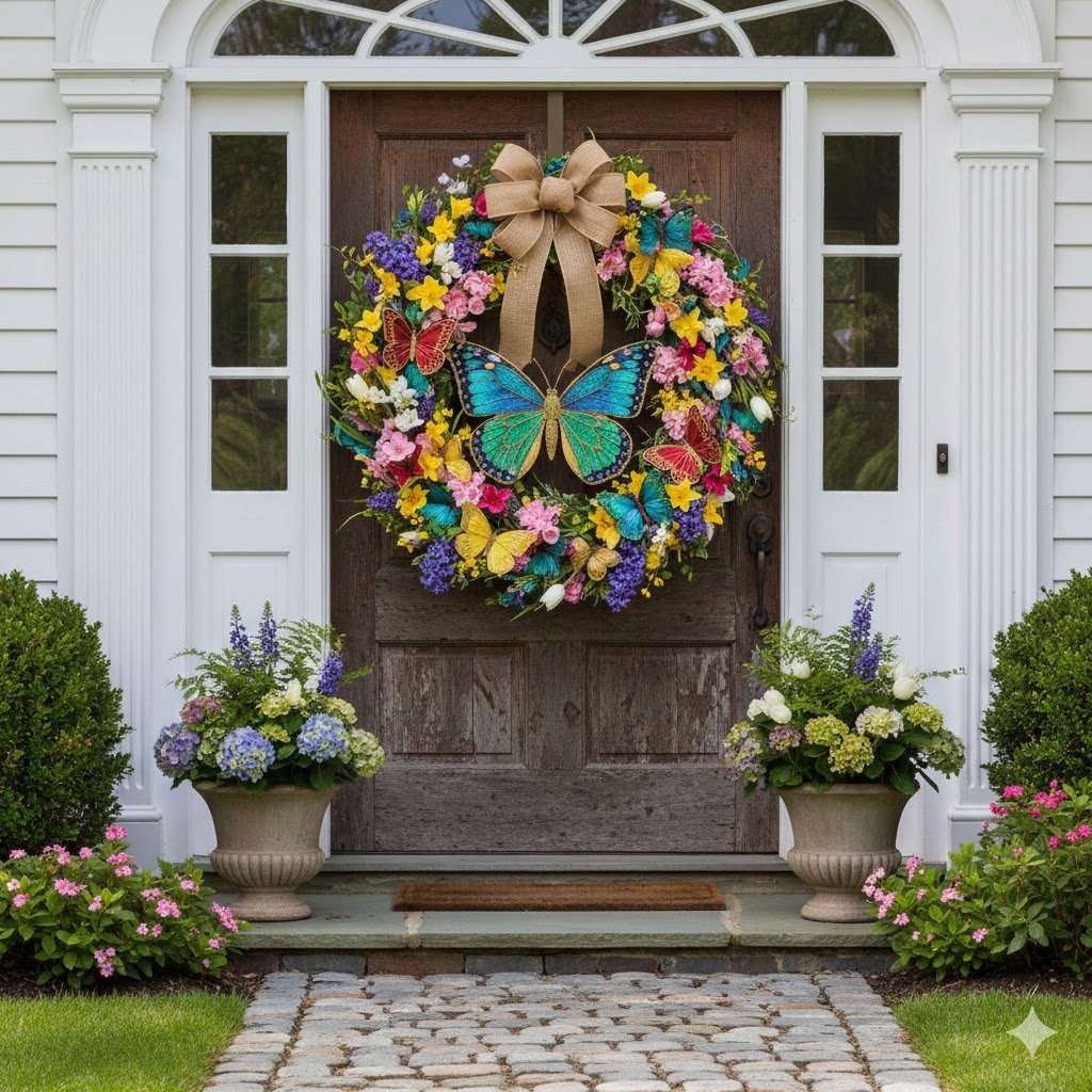 Beautiful Spring Wreaths and Door Hangers
