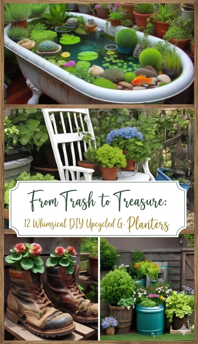 12 Fun And Junky Planters For Your Yard - My Besuited Home