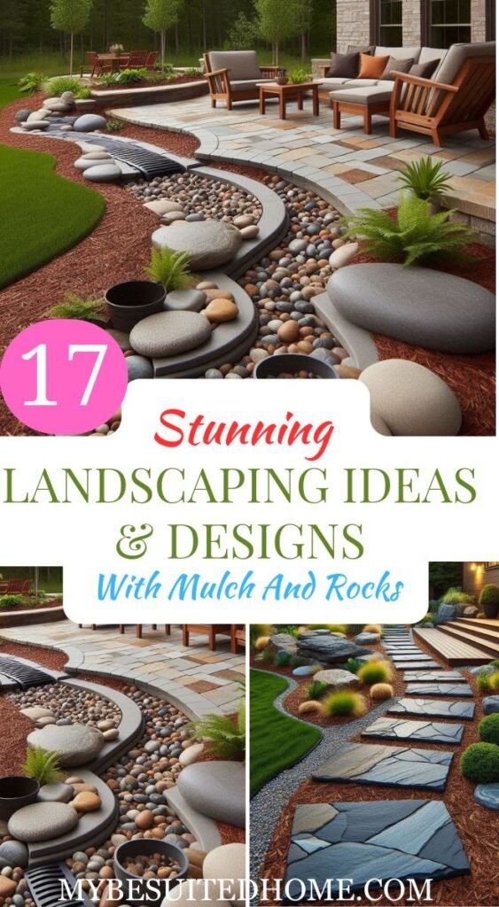 front yard landscaping ideas with rocks and mulch