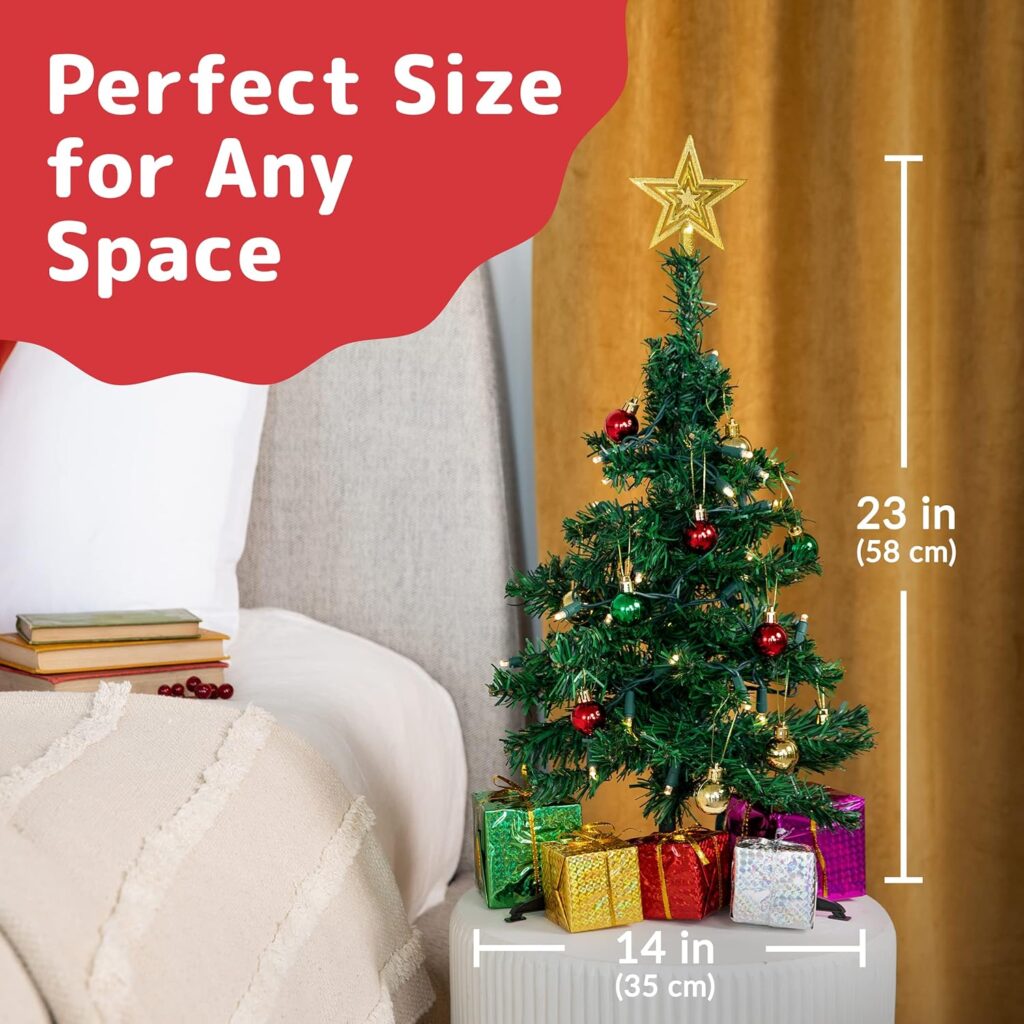 Small Apartment Christmas Decor with Mini Christmas Trees