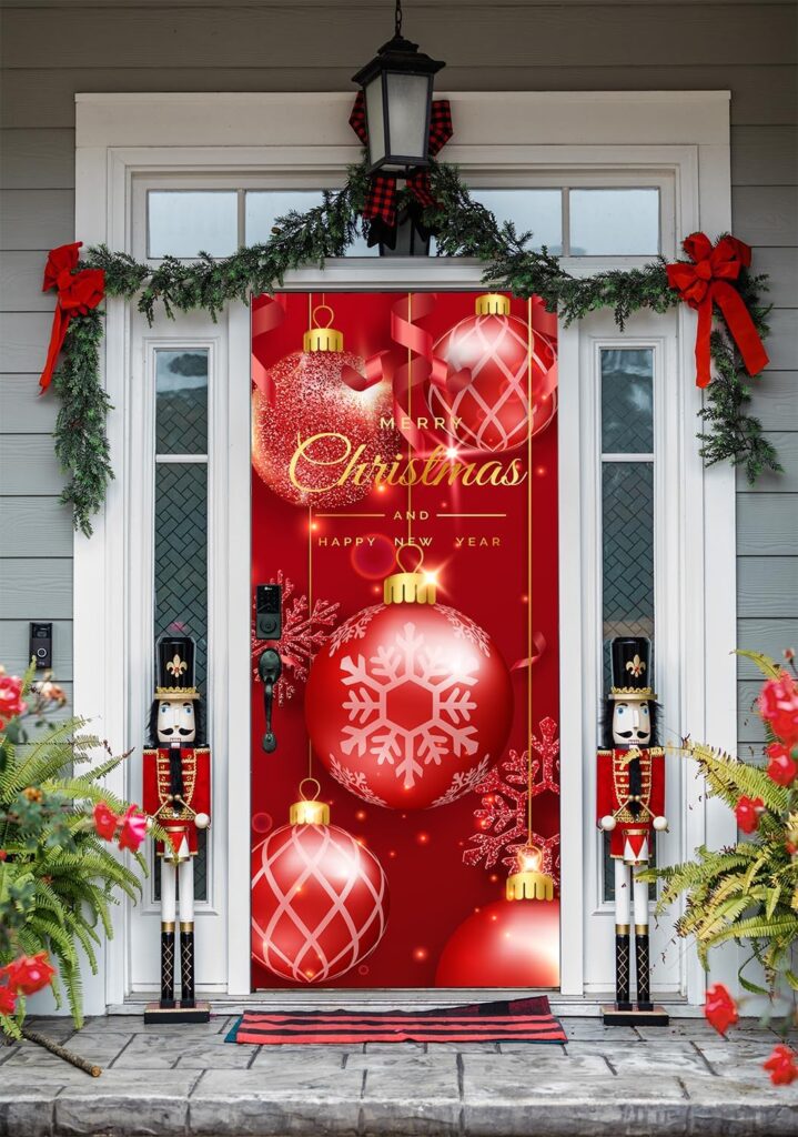 Small Apartment Christmas Decor with Over-the-Door Decor
