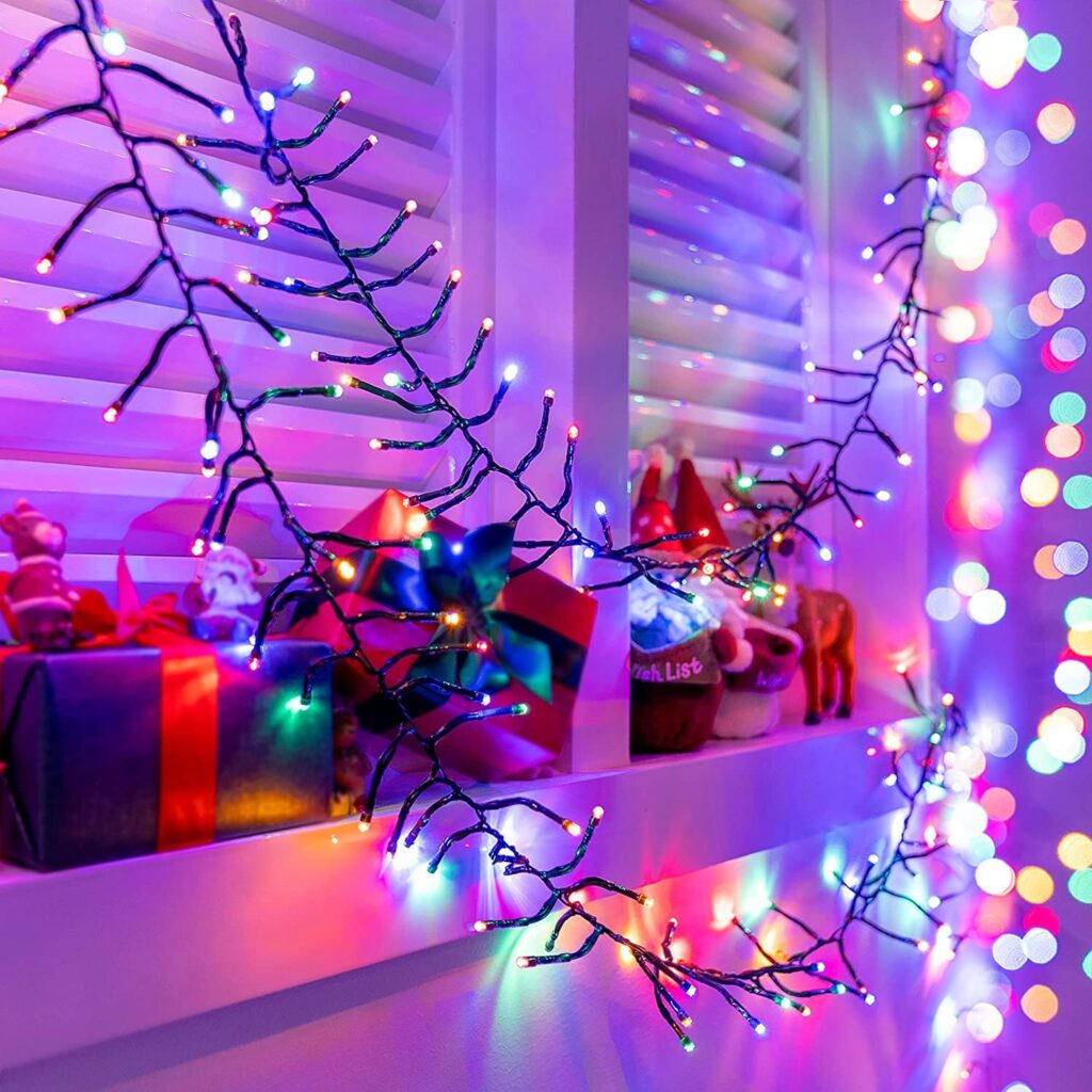 Small Apartment Christmas Decor with String Lights