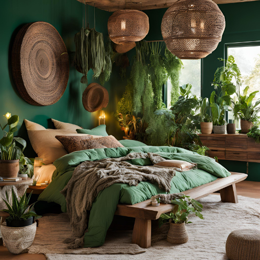 Boho Cozy Green Bedroom Ideas