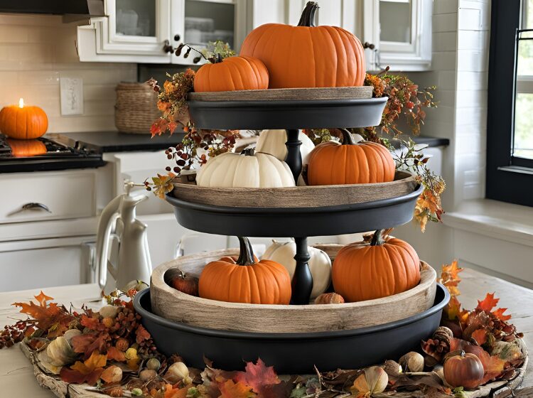 Tiered Tray Fall Decorating Ideas