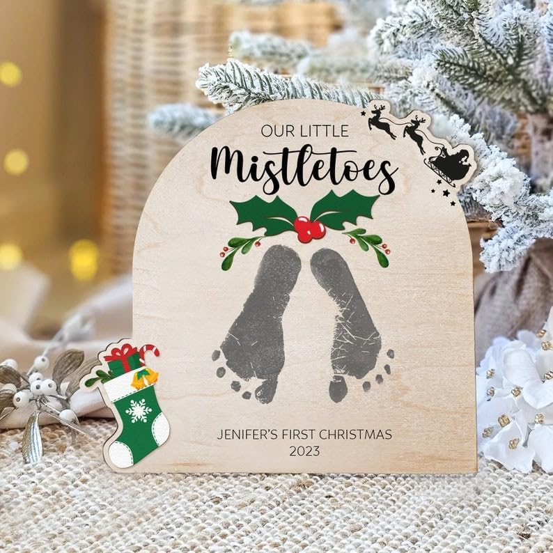 20+ Mistletoes Footprint Crafts for Kids