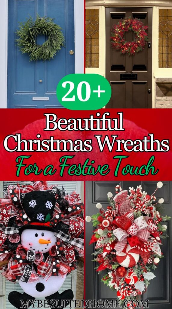 easy rustic Christmas wreath ideas for front door
