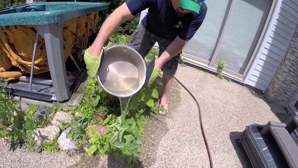 Boiling Water Method for killing weeds