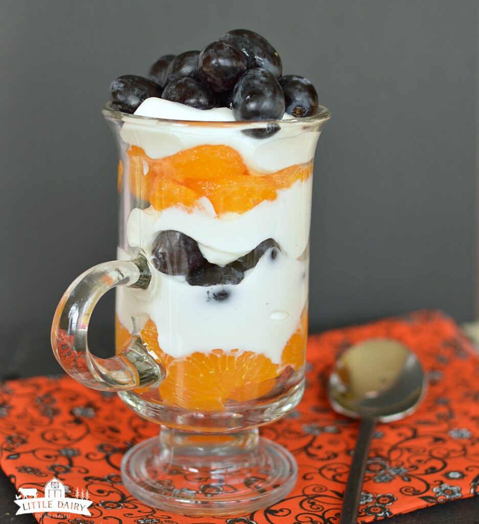 Halloween Breakfast Monster Mash Yogurt Parfaits