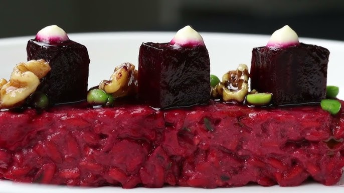 Halloween Dinner with Bloody Beet Risotto