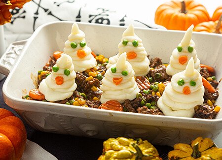 Halloween Dinner with Graveyard Shepherd’s Pie