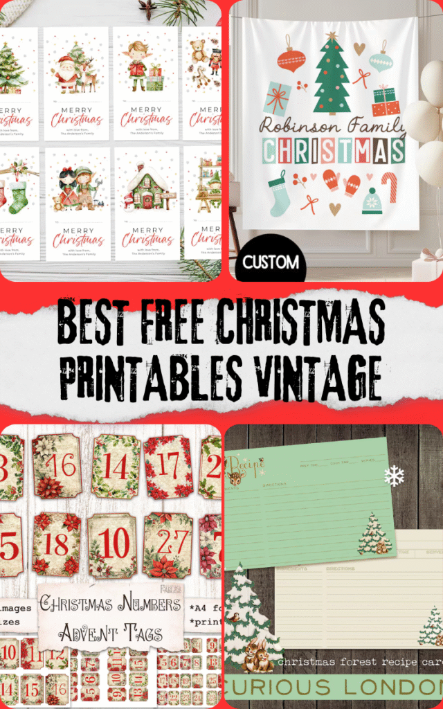 Best Free Christmas Printables Vintage
