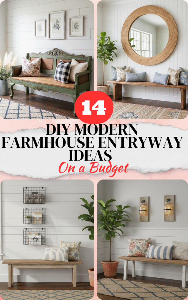 DIY Modern Farmhouse Entryway Ideas On a Budget