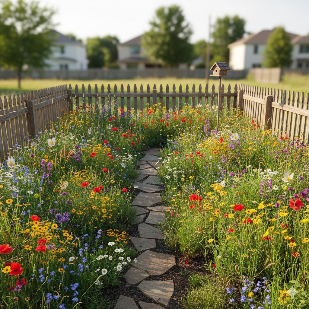 Wildflower Meadow Conversion for Small Yards