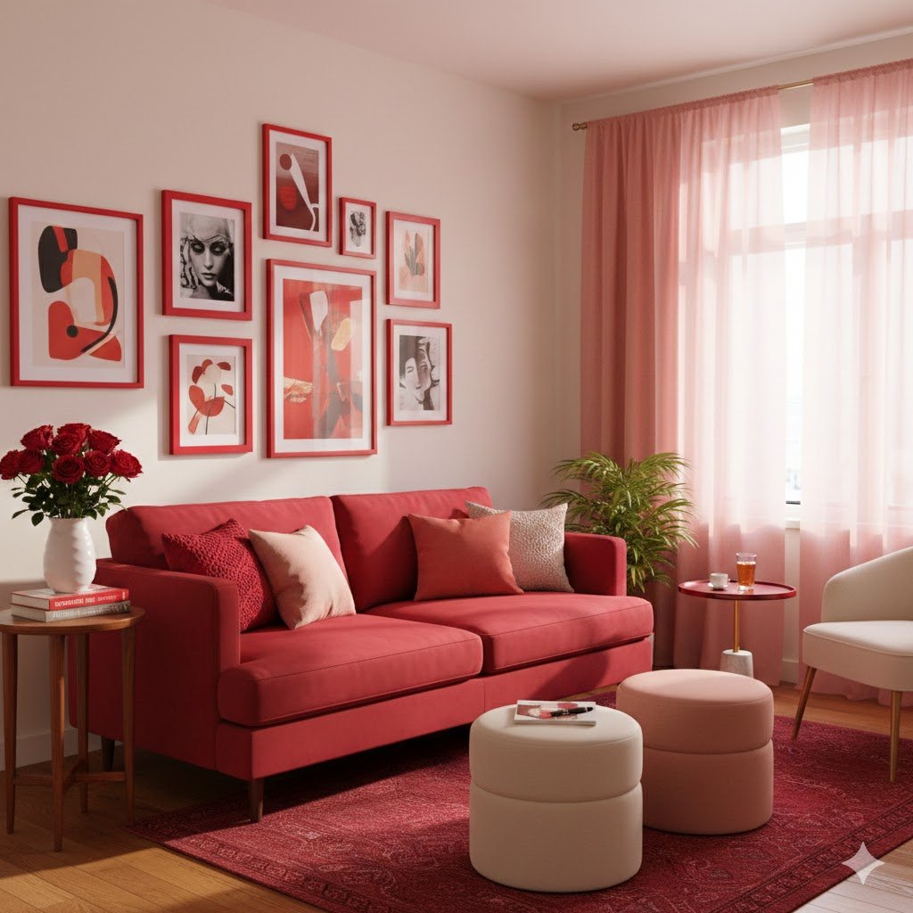 Cherry Red Living Room Ideas For Small Spaces