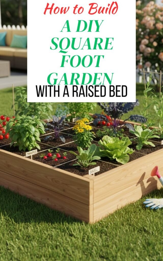 How to Build a DIY Square foot garden with raised bed 