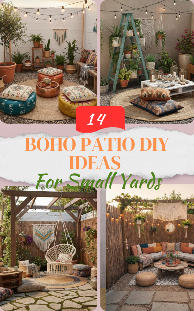 Boho Patio DIY Ideas for Small Yards