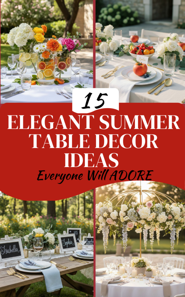 15 Elegant Summer Table Decor Ideas Everyone Will ADORE