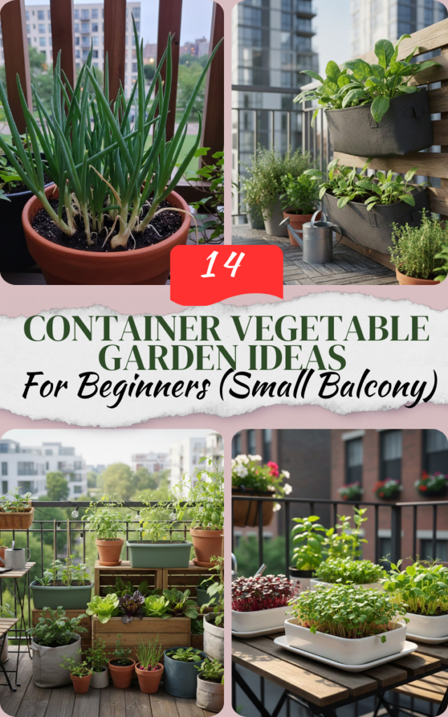 14 Container Vegetable Garden Ideas for Beginners (Small Balcony)