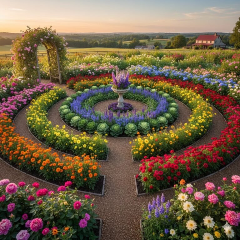Round Layout Flower 14 Cut Flower Garden Layout Ideas - My Besuited Home