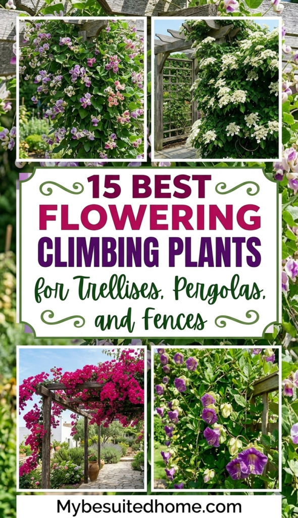 Best Flowering Climbing Plants for Trellises, Pergolas, and Fences