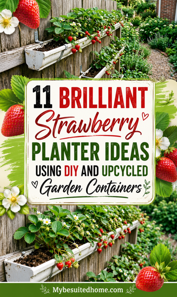 Brilliant Strawberry Planter Ideas Using DIY and Upcycled Garden Containers