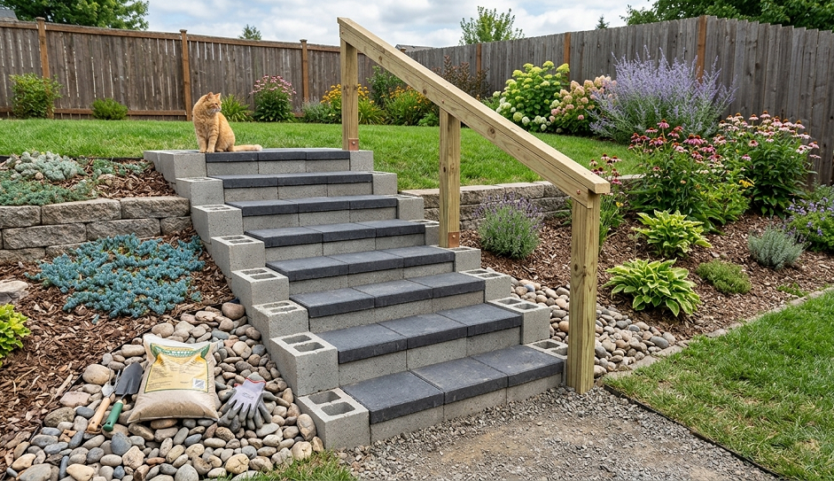 How to Build Cheap DIY Outdoor Stairs