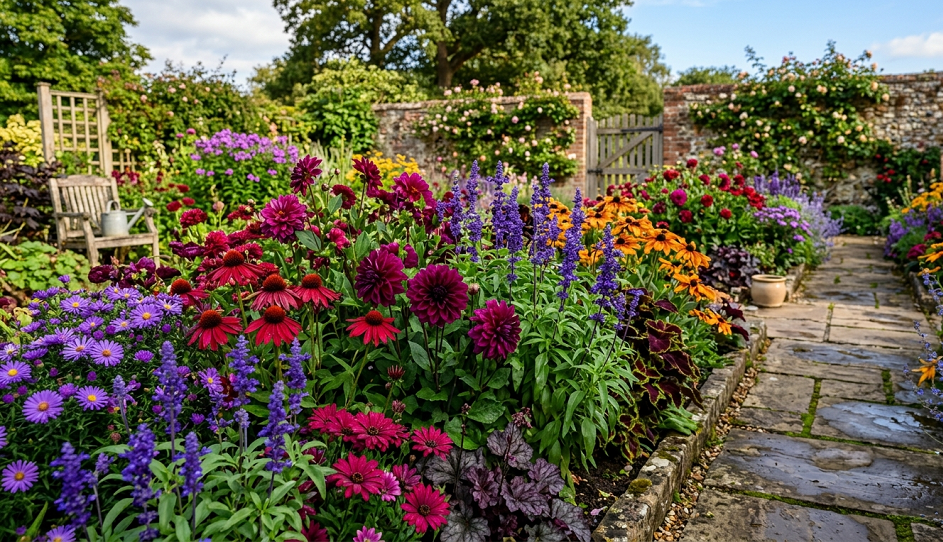How to Design a Jewel Tone Garden for Late Summer Blooms