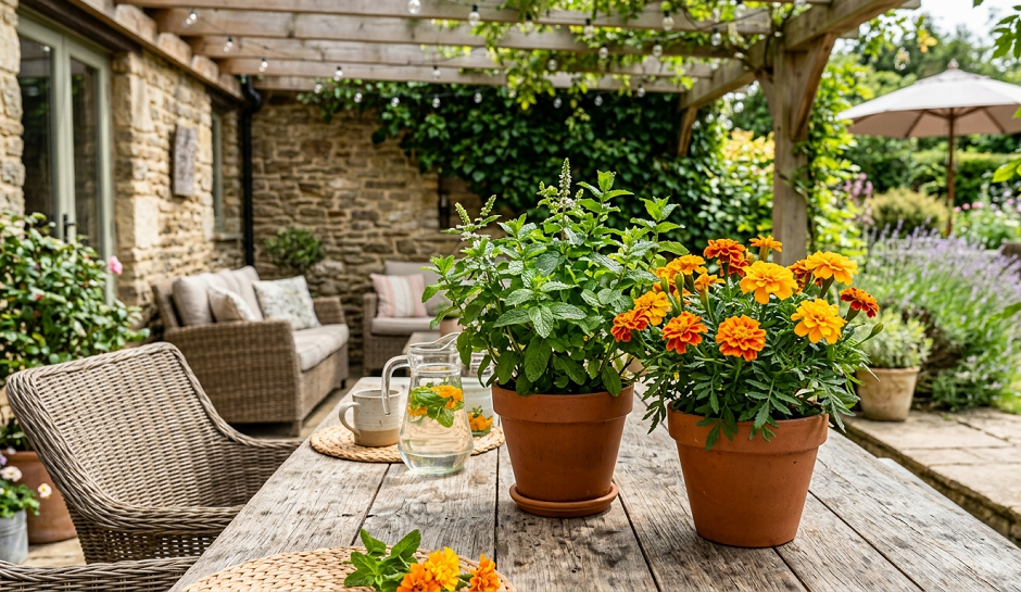 The Mint & Marigold Trick Keeping Flies Away from Patios Naturally