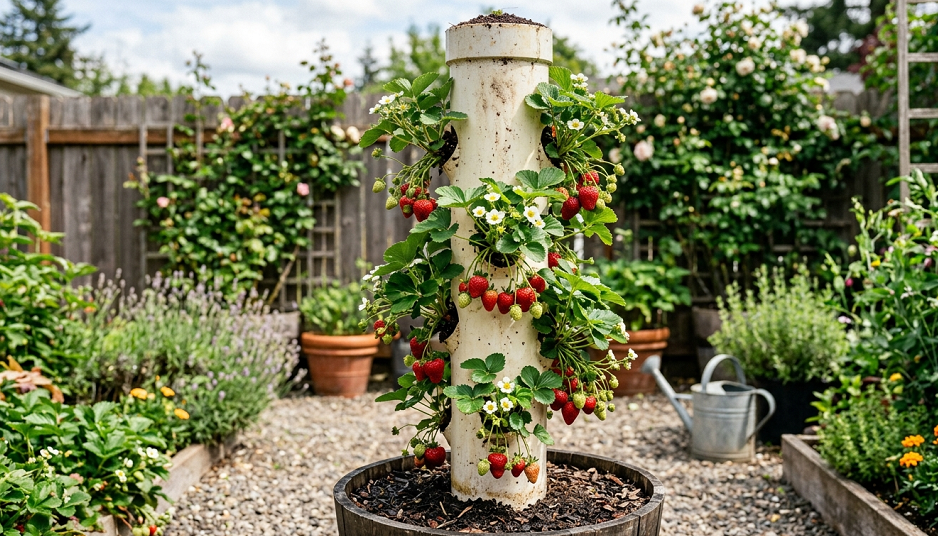 Brilliant Strawberry Planter Ideas Using DIY and Upcycled Garden Containers