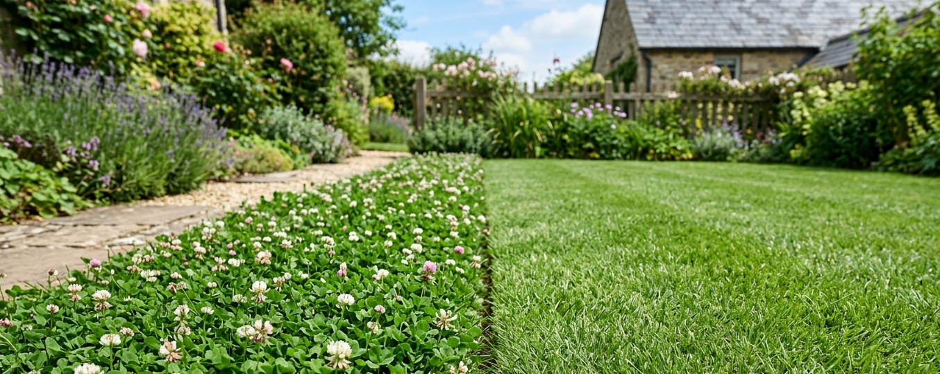 Clover Lawn vs Grass
