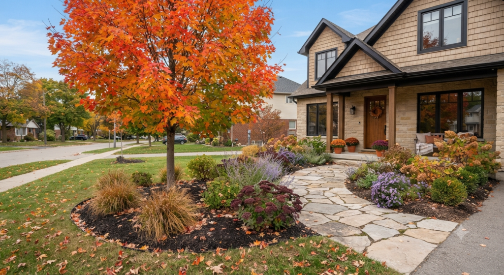 Low-Maintenance Front Yard Fall Landscaping Ideas