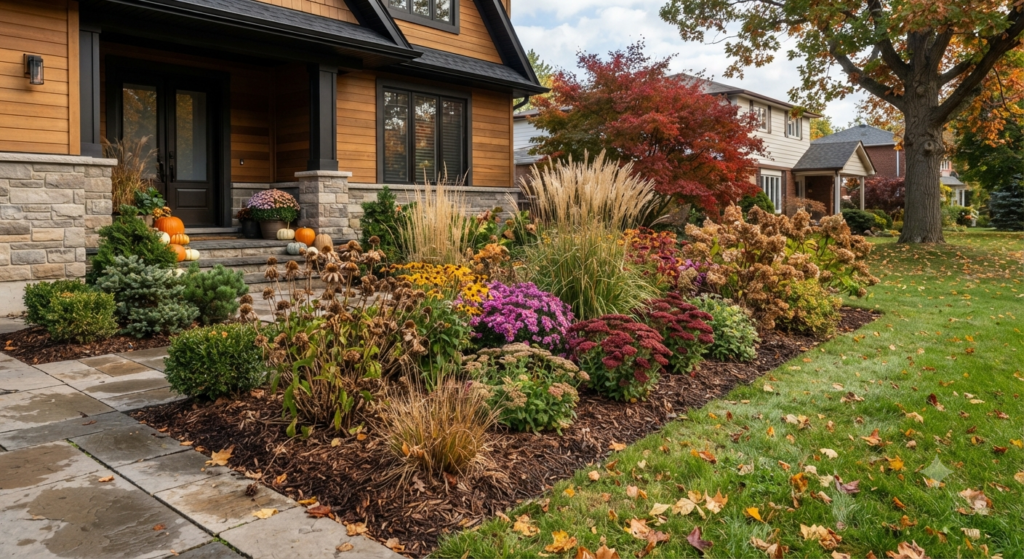 Low-Maintenance Front Yard Fall Landscaping Ideas