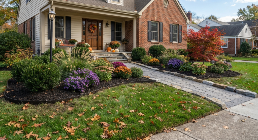 Low-Maintenance Front Yard Fall Landscaping Ideas