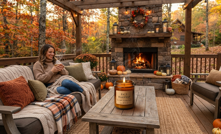 How to Create a Cozy Fall Outdoor Living Room on a Budget