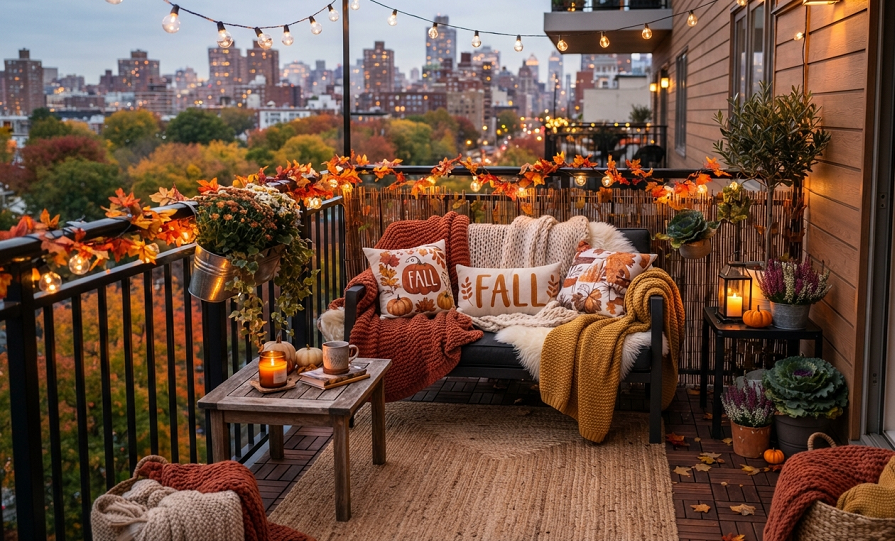 How to Create a Cozy Fall Outdoor Living Room on a Budget