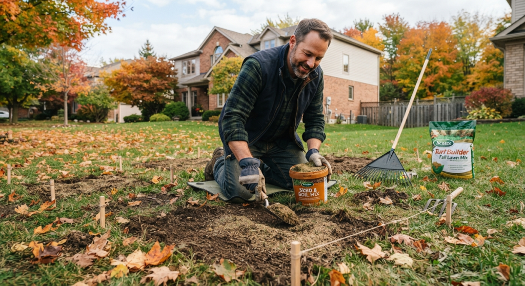 How to Fix Bare Lawn Patches Before the First Snow