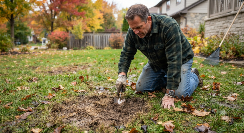 How to Fix Bare Lawn Patches Before the First Snow