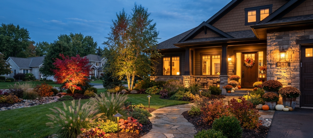 Low-Maintenance Front Yard Fall Landscaping Ideas