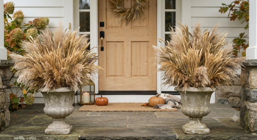 DIY Fall Porch Decor Ideas Using Native Dried Grasses