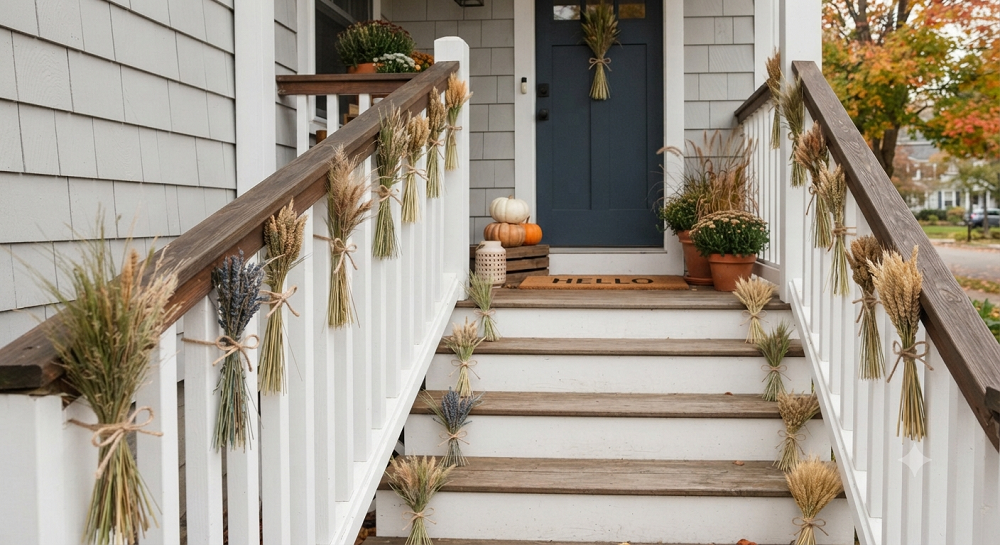 DIY Fall Porch Decor Ideas Using Native Dried Grasses
